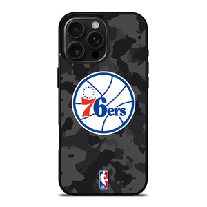 PHILADELPHIA 76ERS BLACK CAMO iPhone 16 Pro Max Case Cover PHILADELPHIA 76ERS BLACK CAMO iPhone 16 Pro Max Case Cover