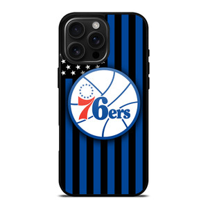 PHILADELPHIA 76ERS NBA USA FLAG iPhone 16 Pro Max Case Cover