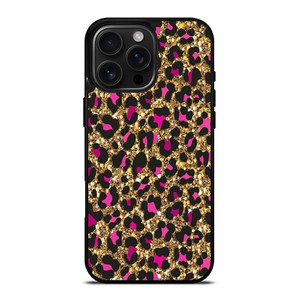 PINK LEOPARD GLITTER SKIN iPhone 16 Pro Max Case Cover