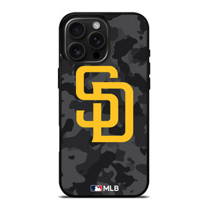 SAN DIEGO PADRES BASEBALL BLACK CAMO iPhone 16 Pro Max Case Cover