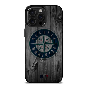 SEATTLE MARINERS BASEBALL MLB WOOD LOGO iPhone 16 Pro Max Case Cover