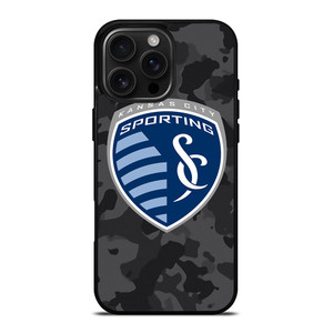 SPORTING KANSAS CITY MLS BLACK CAMO iPhone 16 Pro Max Case Cover