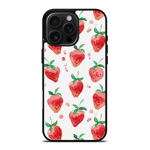STRAWBERRY BRUSHED PATTERN iPhone 16 Pro Max Case Cover STRAWBERRY BRUSHED PATTERN iPhone 16 Pro Max Case Cover