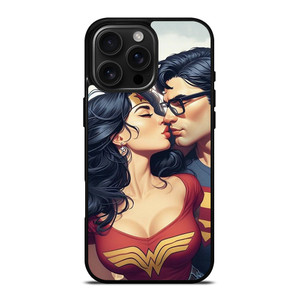 SUPERMAN WONDER WOMAN KISSING iPhone 16 Pro Max Case Cover