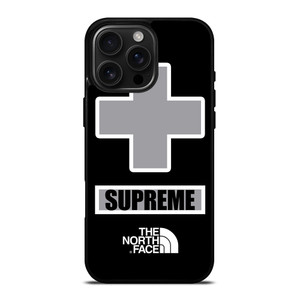 SUPREME X THE NORTH FACE GREY iPhone 16 Pro Max Case Cover