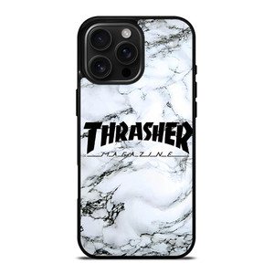 THRASHER SKATEBOARD MARBLE iPhone 16 Pro Max Case Cover