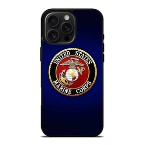 UNITED STATES US MARINE CORPS LOGO BLUE iPhone 16 Pro Max Case Cover