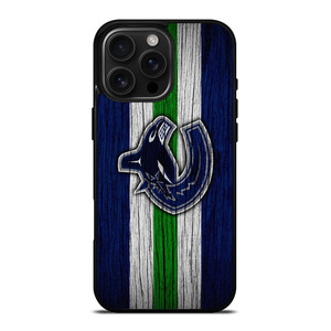 VANCOUVER CANUCKS WOODEN LOGO iPhone 16 Pro Max Case Cover