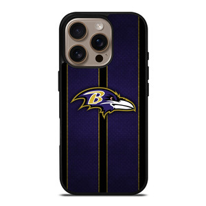 BALTIMORE RAVENS NFL METAL STRIPE iPhone 16 Pro Case Cover BALTIMORE RAVENS NFL METAL STRIPE iPhone 16 Pro Case Cover