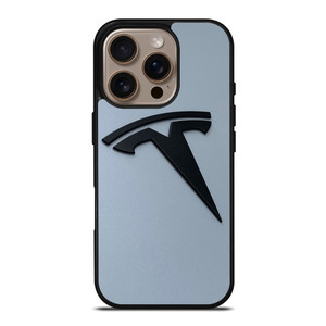 BLACK TESLA CAR LOGO iPhone 16 Pro Case Cover