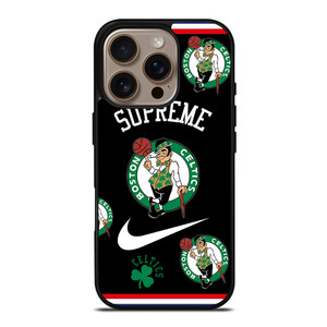BOSTON CELTICS NBA X SUPREME NIKE iPhone 16 Pro Case Cover BOSTON CELTICS NBA X SUPREME NIKE iPhone 16 Pro Case Cover