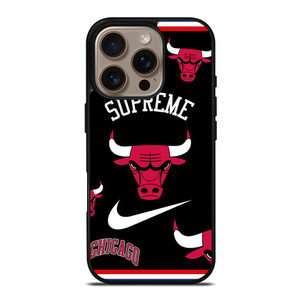 CHICAGO BULLS NBA X SUPREME NIKE iPhone 16 Pro Case Cover CHICAGO BULLS NBA X SUPREME NIKE iPhone 16 Pro Case Cover
