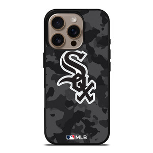 CHICAGO WHITE SOX BASEBALL BLACK CAMO iPhone 16 Pro Case Cover