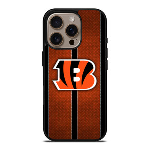 CINCINNATI BENGALS NFL METAL STRIPE iPhone 16 Pro Case Cover