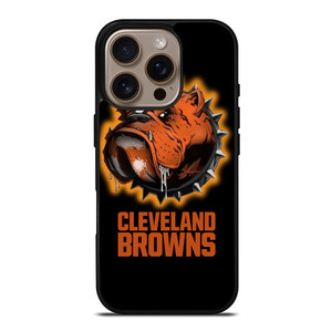 CLEVELAND BROWNS FOOTBALL LOGO DAWG POUND MASCOT iPhone 16 Pro Case Cover CLEVELAND BROWNS FOOTBALL LOGO DAWG POUND MASCOT iPhone 16 Pro Case Cover