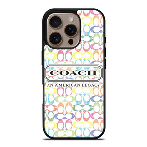 COACH NEW YORK LOGO AMERICAN LEGACY COLORFUL PATTERN iPhone 16 Pro Case Cover COACH NEW YORK LOGO AMERICAN LEGACY COLORFUL PATTERN iPhone 16 Pro Case Cover