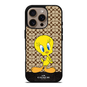 COACH NEW YORK LOGO TWEETY BIRD iPhone 16 Pro Case Cover