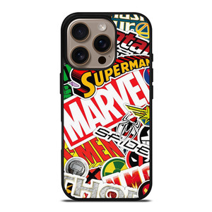 DC MARVEL SUPERHERO COLLAGE iPhone 16 Pro Case Cover
