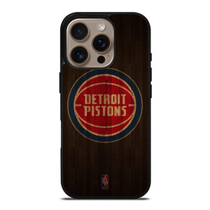 DETROIT PISTONS BASKETBALL COURT NBA iPhone 16 Pro Case Cover