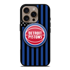 DETROIT PISTONS NBA USA FLAG iPhone 16 Pro Case Cover