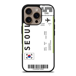 FLIGHT TICKETS SEOUL SOUTH KOREA iPhone 16 Pro Case Cover