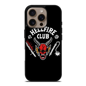 HELLFIRE CLUB STRANGER THINGS BLACK iPhone 16 Pro Case Cover HELLFIRE CLUB STRANGER THINGS BLACK iPhone 16 Pro Case Cover