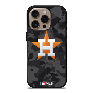 HOUSTON ASTROS BASEBALL BLACK CAMO iPhone 16 Pro Case Cover
