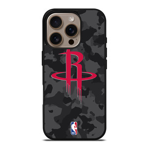 HOUSTON ROCKETS BLACK CAMO iPhone 16 Pro Case Cover