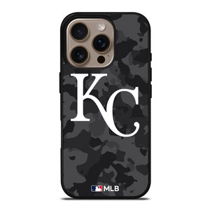 KANSAS CITY ROYALS BASEBALL BLACK CAMO iPhone 16 Pro Case Cover