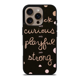 KATE SPADE NEW YORK QUOTES POLKADOT iPhone 16 Pro Case Cover