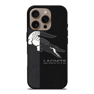 LACOSTE BLACK AND WHITE iPhone 16 Pro Case Cover