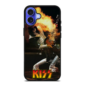ACE FREHLEY KISS GUITAR FIRE iPhone 16 Case Cover ACE FREHLEY KISS GUITAR FIRE iPhone 16 Case Cover