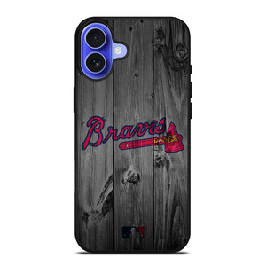 ATLANTA BRAVES BASEBALL MLB WOOD LOGO iPhone 16 Case Cover