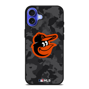 BALTIMORE ORIOLES BASEBALL BLACK CAMO iPhone 16 Case Cover