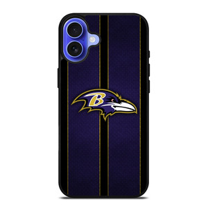 BALTIMORE RAVENS NFL METAL STRIPE iPhone 16 Case Cover BALTIMORE RAVENS NFL METAL STRIPE iPhone 16 Case Cover