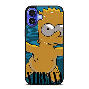 BART SIMPSONS NEVERMIND NIRVANA iPhone 16 Case Cover BART SIMPSONS NEVERMIND NIRVANA iPhone 16 Case Cover