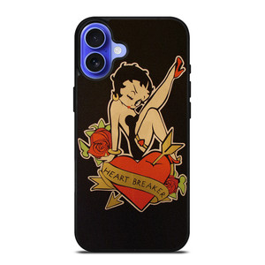 BETTY BOOP HEART BREAKER iPhone 16 Case Cover BETTY BOOP HEART BREAKER iPhone 16 Case Cover