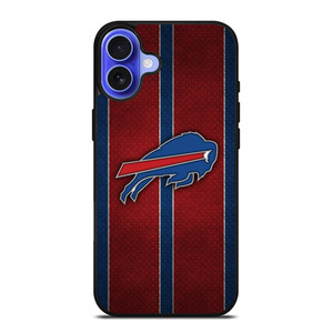 BUFFALO BILLS NFL METAL STRIPE iPhone 16 Case Cover BUFFALO BILLS NFL METAL STRIPE iPhone 16 Case Cover
