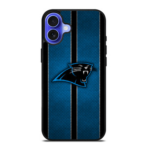 CAROLINA PANTHERS NFL METAL STRIPE iPhone 16 Case Cover