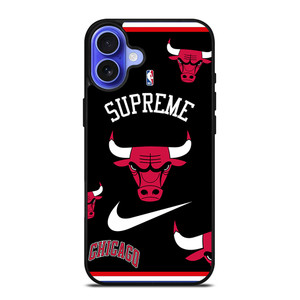 CHICAGO BULLS NBA X SUPREME NIKE iPhone 16 Case Cover CHICAGO BULLS NBA X SUPREME NIKE iPhone 16 Case Cover