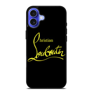 CHRISTIAN LOUBOUTIN GOLD LOGO iPhone 16 Case Cover