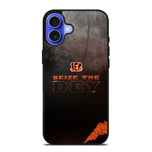 CINCINNATI BENGALS NFL FOOTBALL SEIZE THE DEY iPhone 16 Case Cover CINCINNATI BENGALS NFL FOOTBALL SEIZE THE DEY iPhone 16 Case Cover