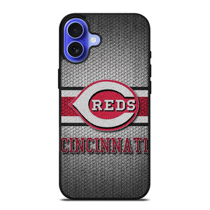 CINCINNATI RED MLB BASEBALL METAL iPhone 16 Case Cover CINCINNATI RED MLB BASEBALL METAL iPhone 16 Case Cover