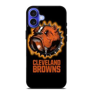 CLEVELAND BROWNS FOOTBALL LOGO DAWG POUND MASCOT iPhone 16 Case Cover CLEVELAND BROWNS FOOTBALL LOGO DAWG POUND MASCOT iPhone 16 Case Cover