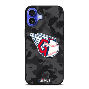 CLEVELAND GUARDIANS BASEBALL BLACK CAMO iPhone 16 Case Cover