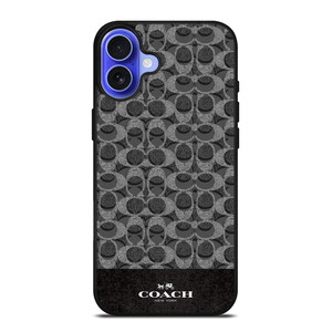 COACH NEW YORK LOGO DARK GREY iPhone 16 Case Cover