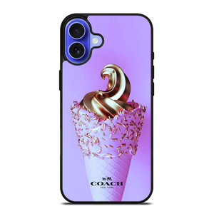 COACH NEW YORK LOGO GOLDEN ICE CREAM ICON iPhone 16 Case Cover COACH NEW YORK LOGO GOLDEN ICE CREAM ICON iPhone 16 Case Cover