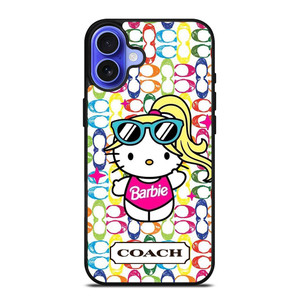 COACH NEW YORK LOGO HELLO KITTIE BARBIE iPhone 16 Case Cover COACH NEW YORK LOGO HELLO KITTIE BARBIE iPhone 16 Case Cover