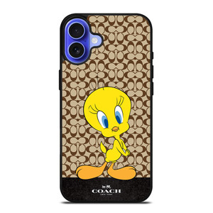 COACH NEW YORK LOGO TWEETY BIRD iPhone 16 Case Cover COACH NEW YORK LOGO TWEETY BIRD iPhone 16 Case Cover