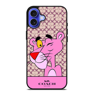COACH NEW YORK LOGO X PINK PANTHER iPhone 16 Case Cover COACH NEW YORK LOGO X PINK PANTHER iPhone 16 Case Cover